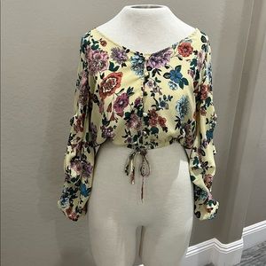 JACK by BB Dakota Crop Long-Sleeved Blouse